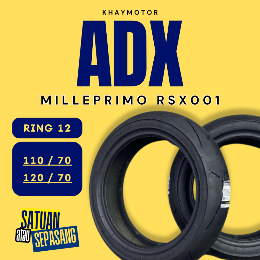 Ban Tubeless Ring 12 ADX MILLEPRIMO RSX001 Soft Compound