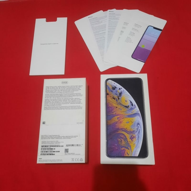 dus box iphone xs max silver original 100%  copotan ibox lengkap manual book