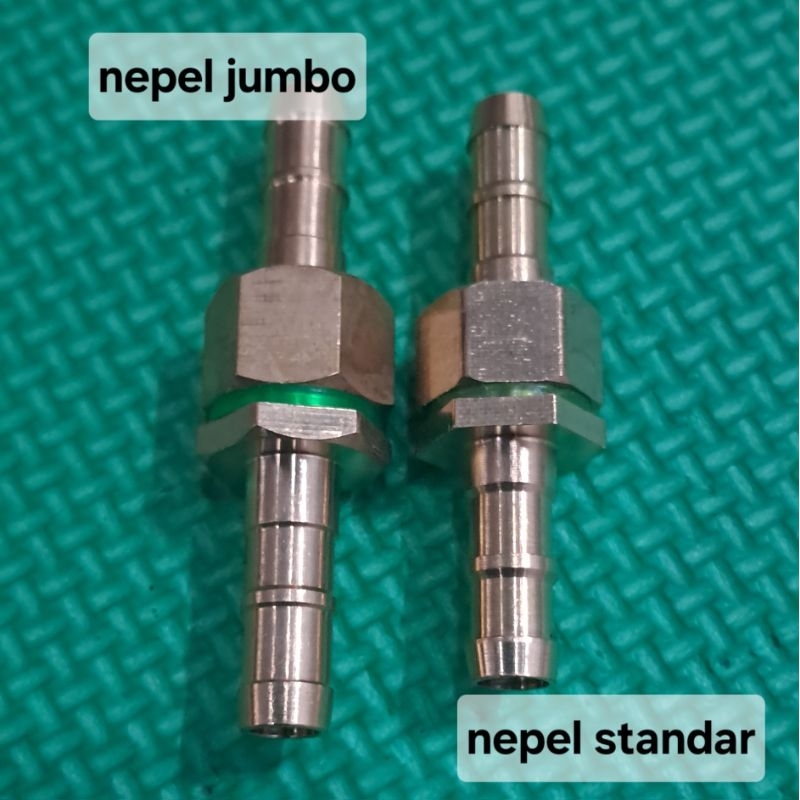 Nepel jumbo selang 3/8 drat 14mm niple besar nipple kompresor compressor hose 5/16 drat 1/4