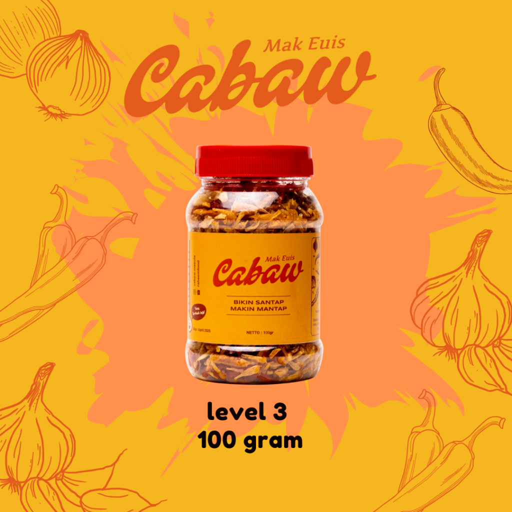 

Bawang Goreng Asli Premium CABAW MA EUIS Level 3 (100 GRAM) | Murni Tanpa Tepung, Original Gurih dan Renyah Pedas