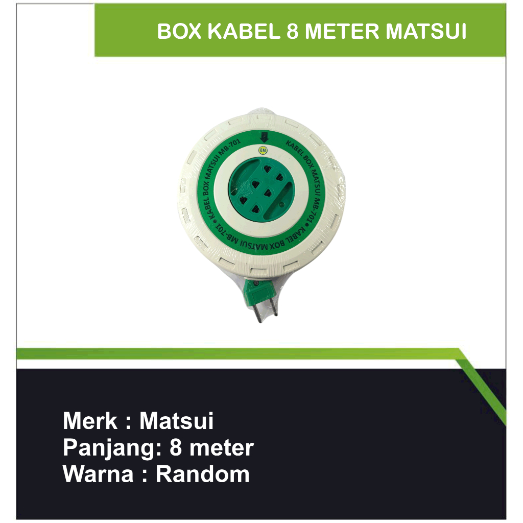 Box Kabel Matsui 8 Meter /Box Kabel/Roll Kabel/Kabel Box
