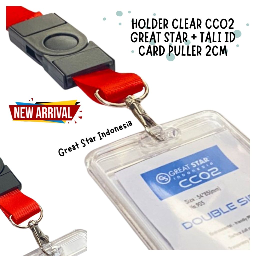

HOLDER CCO2 NEW GREAT STAR + TALI ID CARD 2CM PULLER