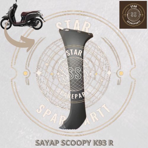 Sayap kanan kap body depan scoopy new Esp k93 2019 2020 coklat Doff matte brown NON ORIGINAL