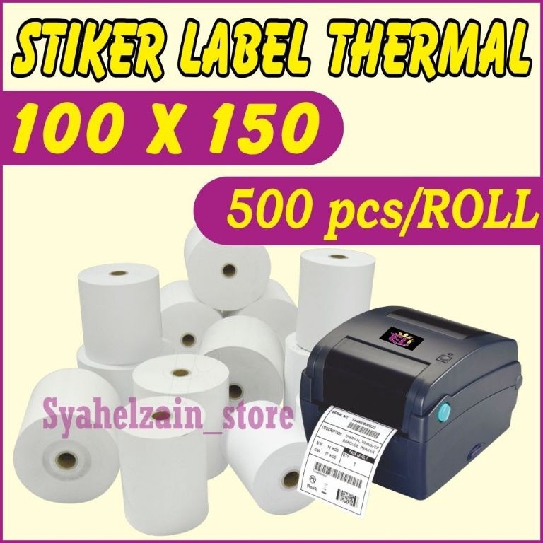 

Terkini PROMO STIKER THERMAL 1X15 ISI 5 STIKER THERMAL A6 BARCODE RESI ONLINE SHOP J52