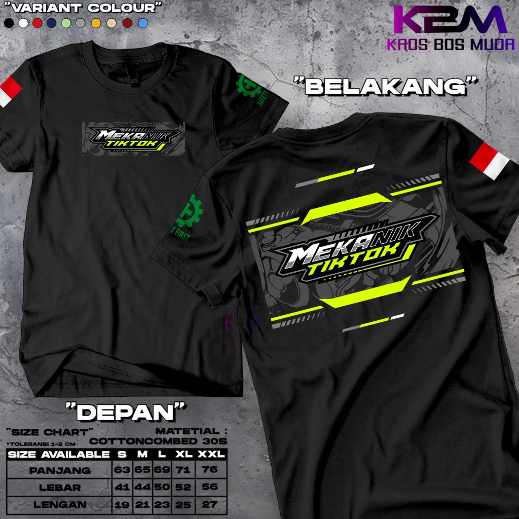 Kaos Mekanik Tiktok | Kaos Racing | Kaos Mekanik | Kaos Atasan Pria | Kaos Keren Terbaru | Baju Unis