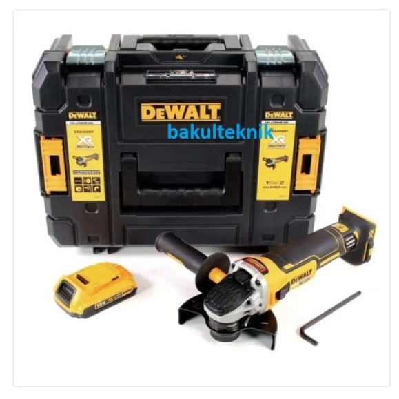 gerinda cordless dewalt dcg405 set komplit 2 bat