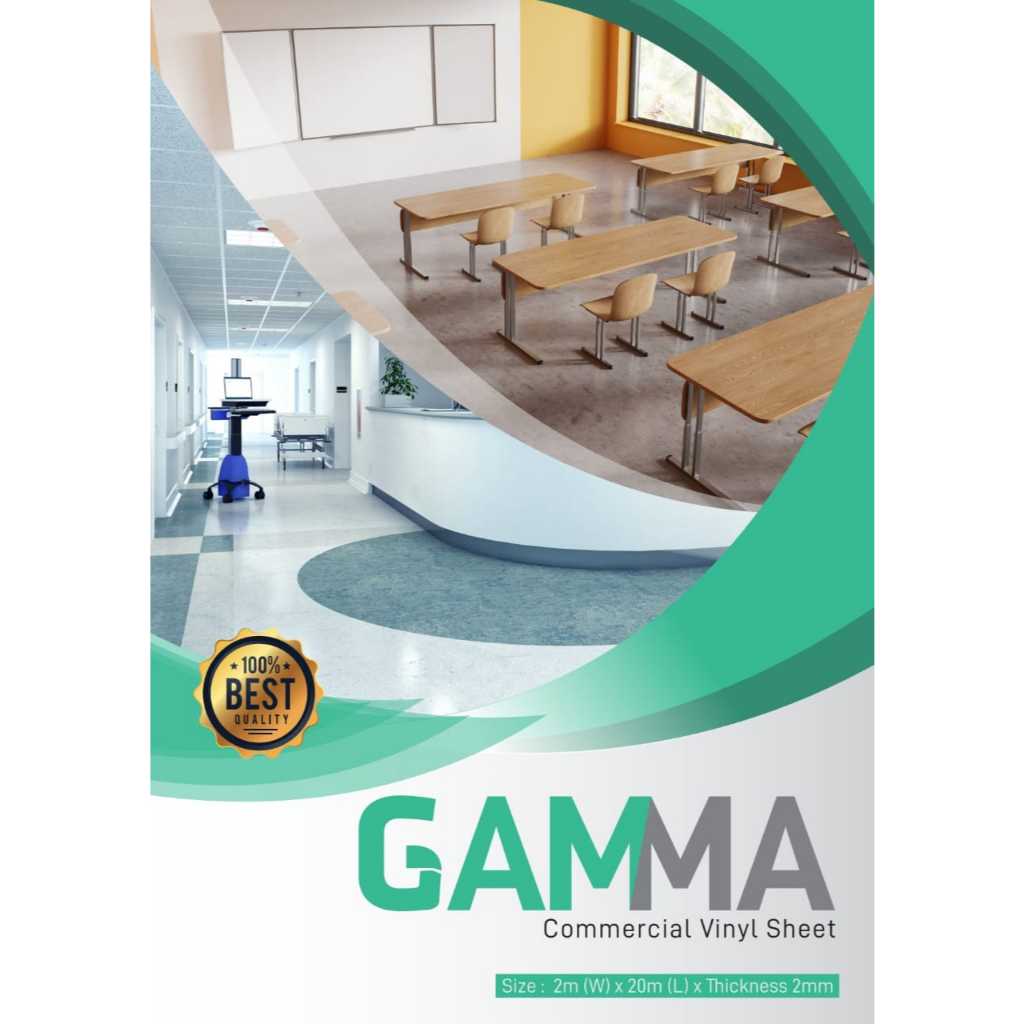 Lantai Vinyl Roll Gamma Tebal 2mm