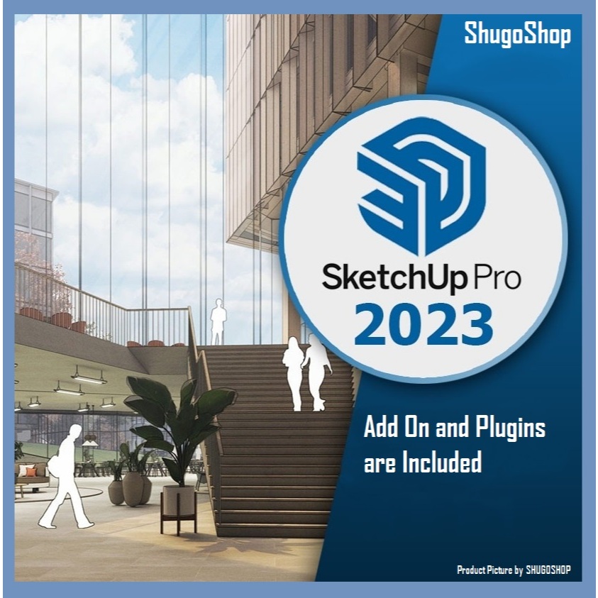 Software Komputer SketchUp Pro 2023 with 100+ Plugins