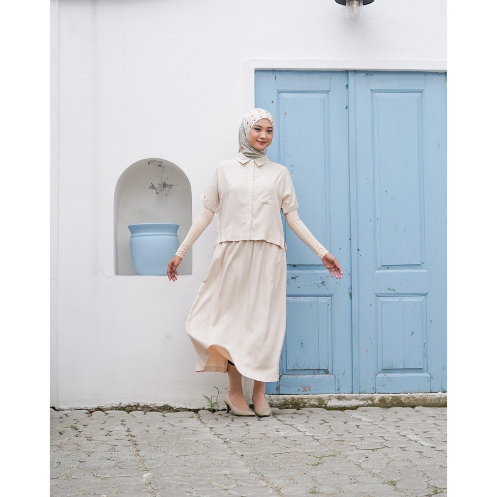 SKIRT RAYON TWILL & KEMEJA RAYON TWILL