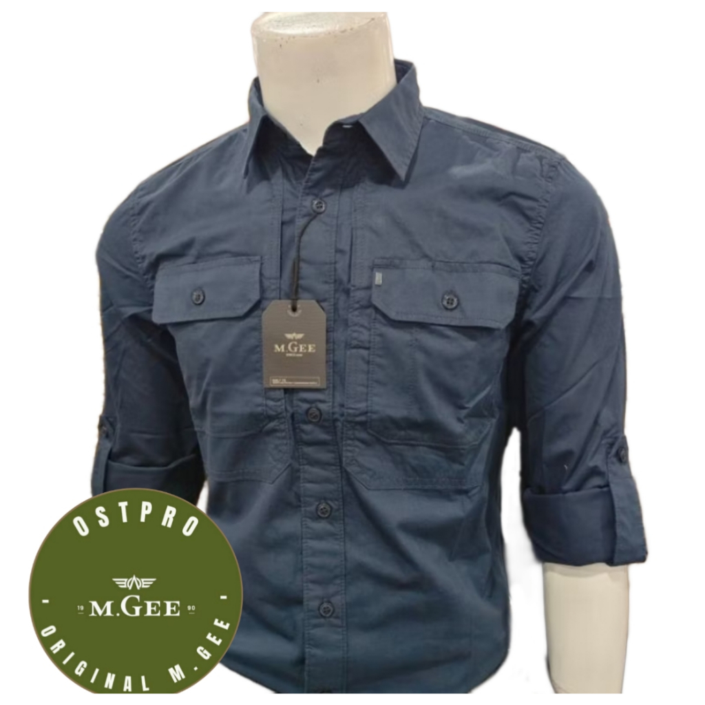 Kemeja MGEE - Kemeja Kerja Outdoor Lengan Panjang MGEE Gordon CKPR 065 Navy