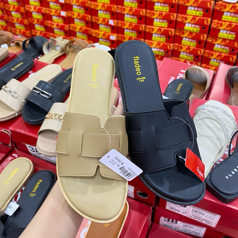 Fladeo sandal teplek flat selop wanita / sandal cewek fladeo