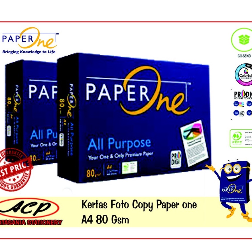 

i8Ready kertas foto copy HVS murah paper one ukuran A4 8 gram 85 gram Y92
