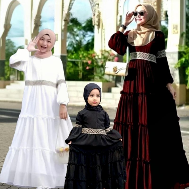 BEST DEALS TERMURAH GAMIS PEREMPUAN RAYON CRINKLE AIRFLOW 0-17 TAHUN & DEWASA RAGAM WARNA DRESS