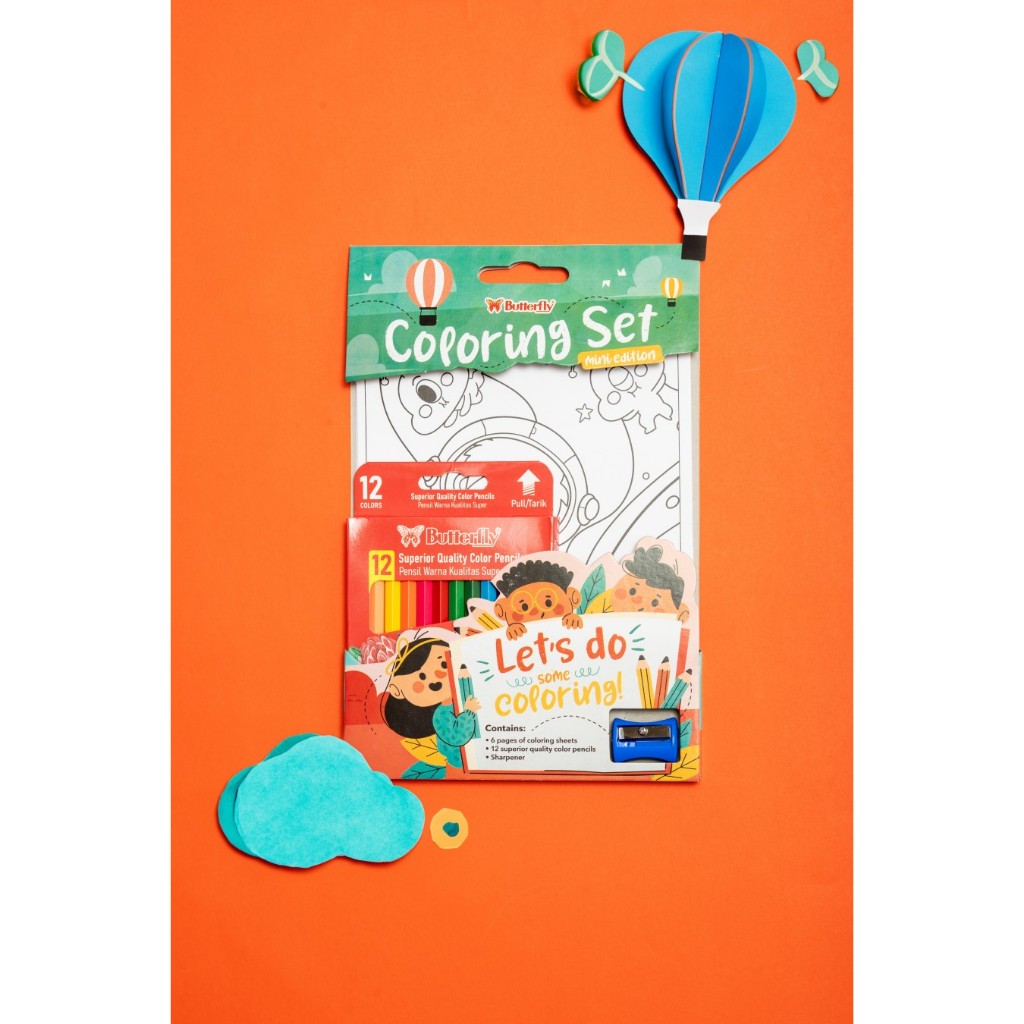 

Butterfly Coloring Set Pensil Warna & Pensil Warna Mini / Perlengkapan Mewarnai MIni