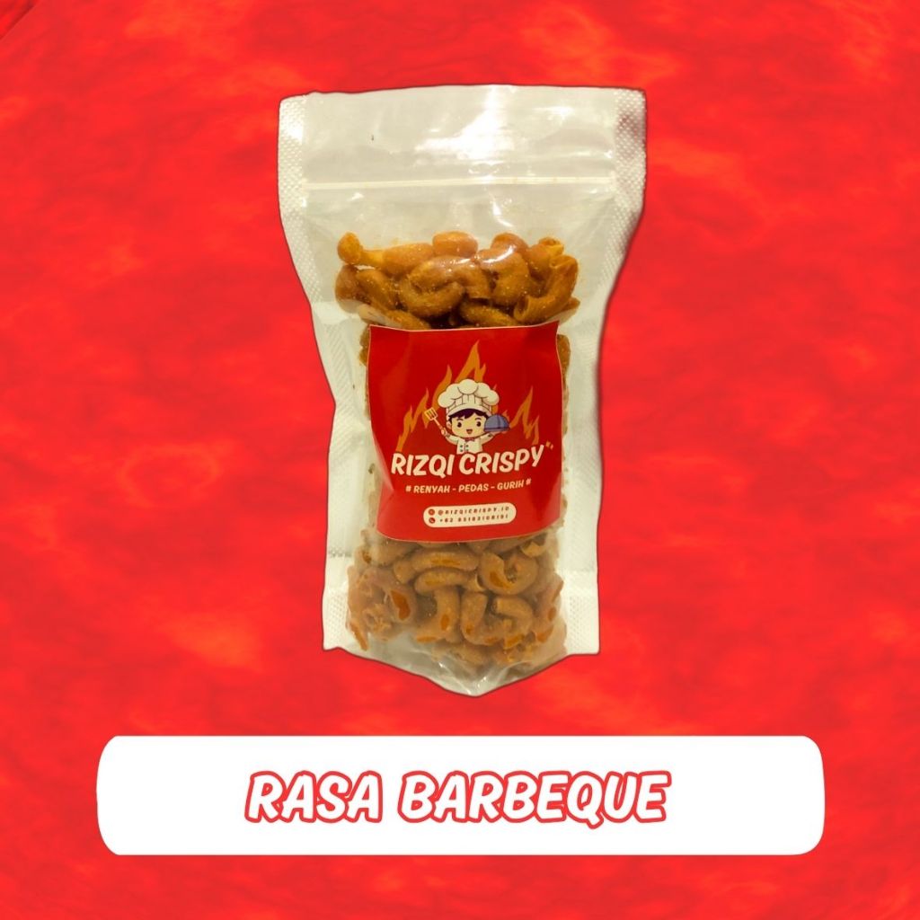 

Makaroni Crispy Rasa Barbeque Kemasan 70 gram Zip Lock