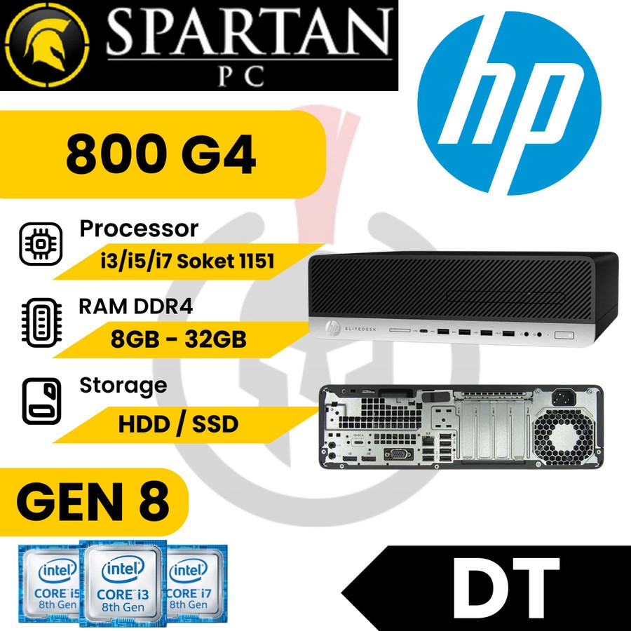PC HP 800 G4 DT Core i3 / i5 / i7 Gen 8 Desktop 600 G4 LGA 1151