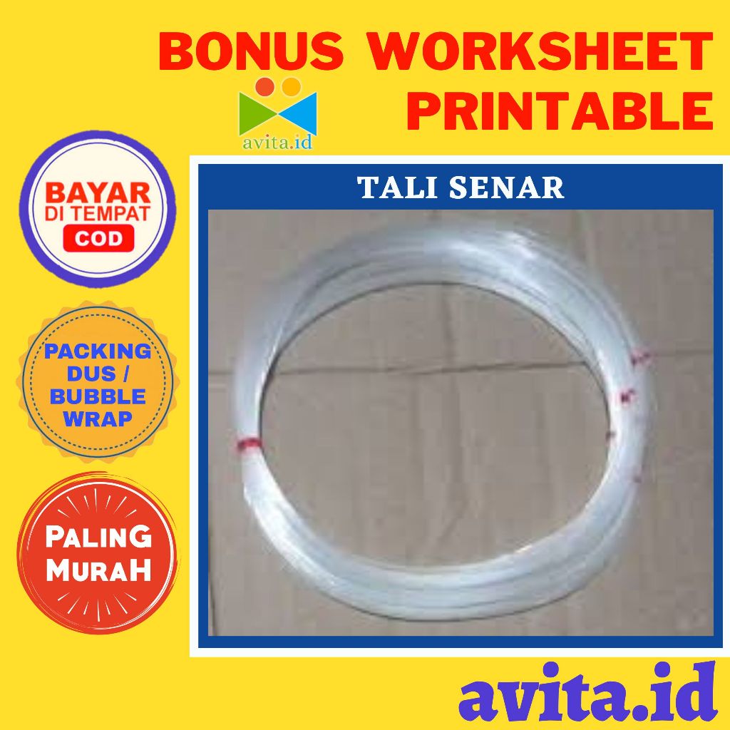 avita.id 1 IKAT Tali Senar Non Elastis Tebal 0,45mm / Tali Senar Non Elastis / Tali Senar Nilon Kaku