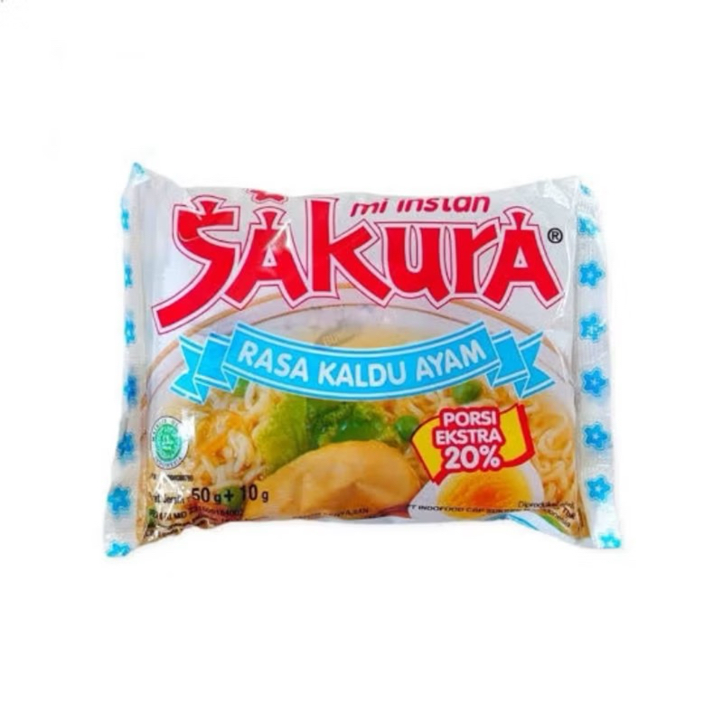 

Sakura Mi Instan Kaldu Ayam 50+10G