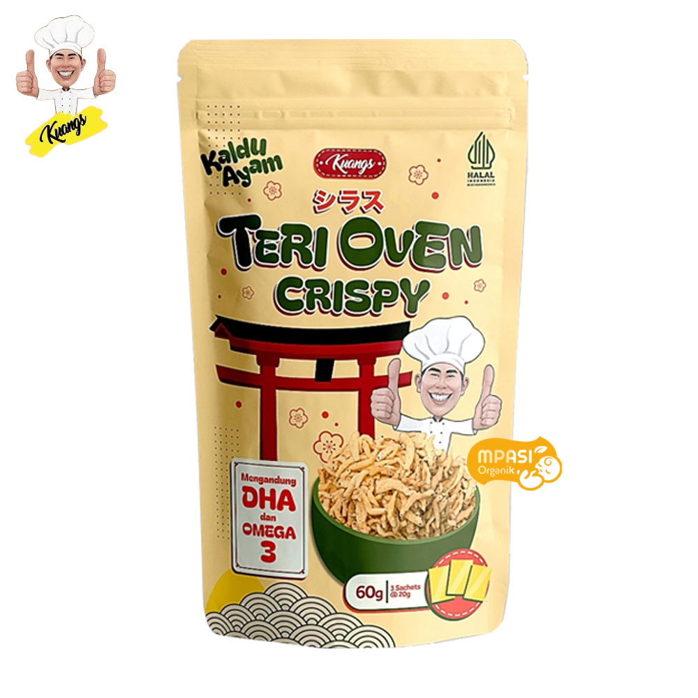 

Kuangs Teri Crispy Oven Kaldu Ayam Mengandung DHA dan Omega 3 - / Mpasi Bayi / Camilan Anak 60gr