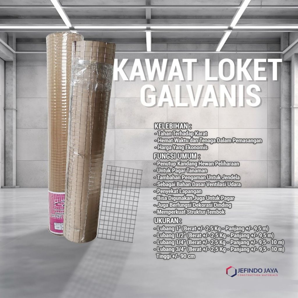 KAWAT LOKET GALVANIS - KAWAT RAM LAPIS GALVANIS