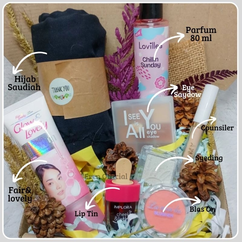 HEMPERS ULANG TAHUN WISUDA WEDDING ANGGAGEMENT GIF BOX MAKE UP MURAH LENGKAP PREMIUM