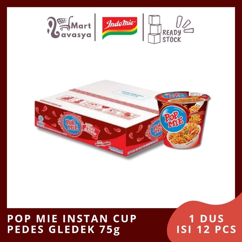 

POP MIE INSTAN CUP PEDES GLEDEK 75g - 1 DUS ISI 12 PCS - KOTA BANDUNG - LAVASYA MART