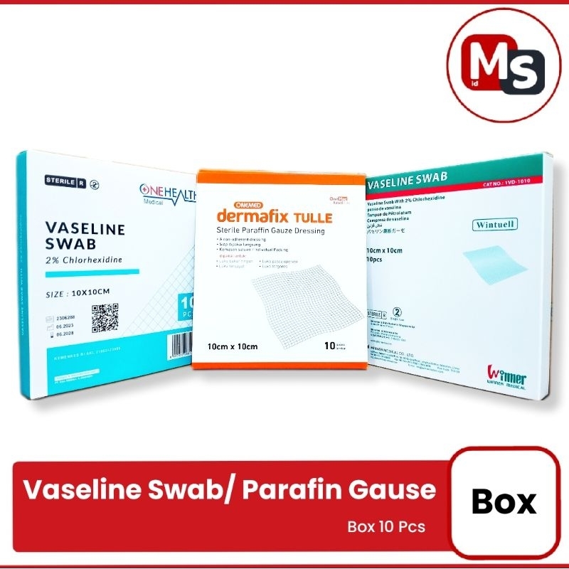 Vaseline Swab 10 x 10 Cm Wintuell Tulle / Box