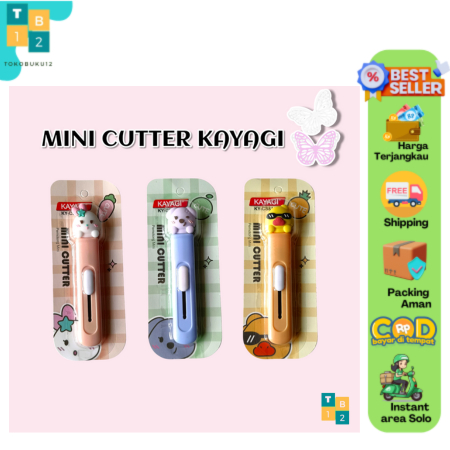 

Cutter Mini Kayagi KY-CS8158 Karakter Cutter Mini Travelling Pisau Cutter Silet Lucu