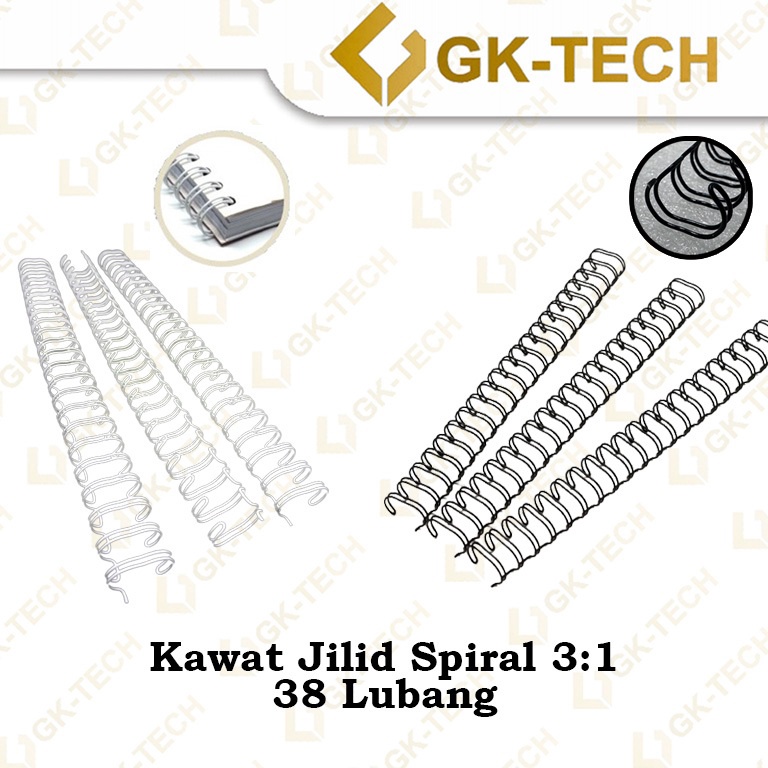 

et Best Produk Ring Kawat Spiral Kawat Jilid Spiral 31 38 Lubang Warna HitamPutih D61
