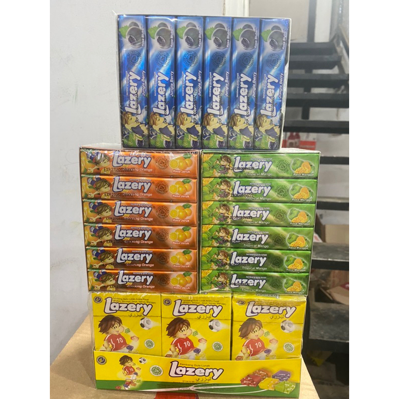 

Lazery Box dn Lazery Stik isi 24pcs Chewy Gummy candy