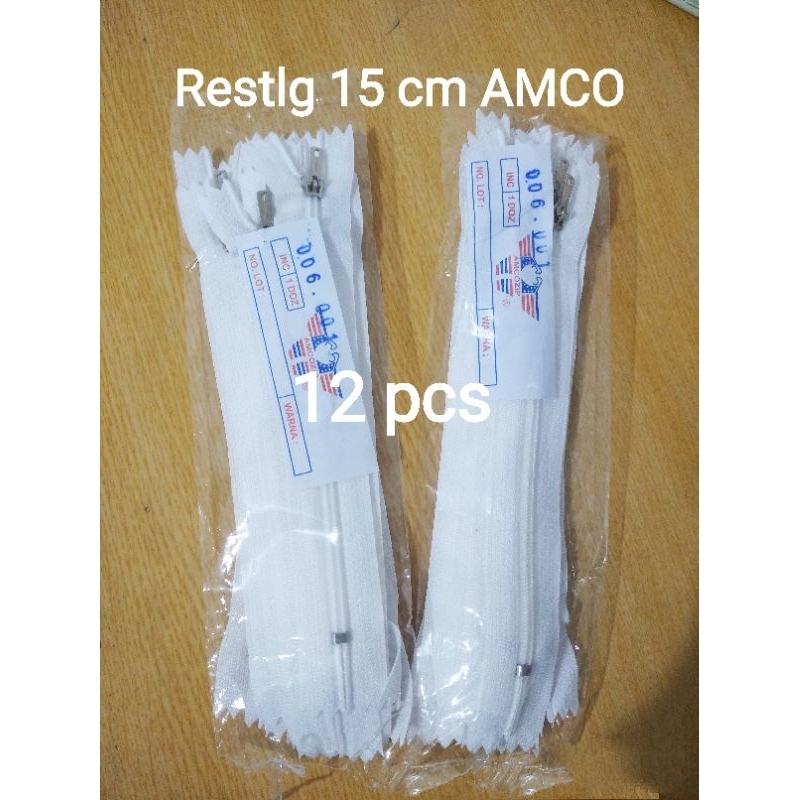 RESLETING AMCO 6 INCH 15 CM PUTIH UNTUK CELANA ROK