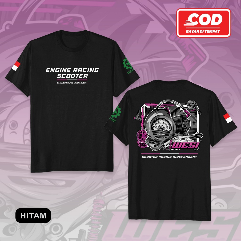 KAOS DISTRO MOTIF  WANI SCOOTER INDEPENDENT - SERI OTOMOTIF KAOS KEKINIAN  TERBARU BAJU PRIA DAN WAN