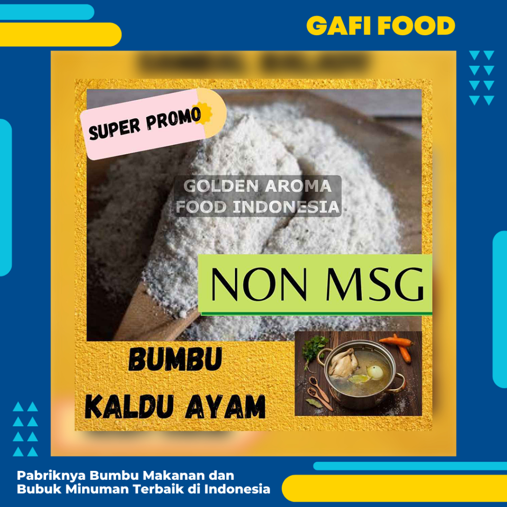 

BUMBU TABUR KALDU AYAM NON MSG 1 KG FOOD GRADE 1Kg Bubuk Bumbu Cilor Papeda Mie Lidi Makaroni