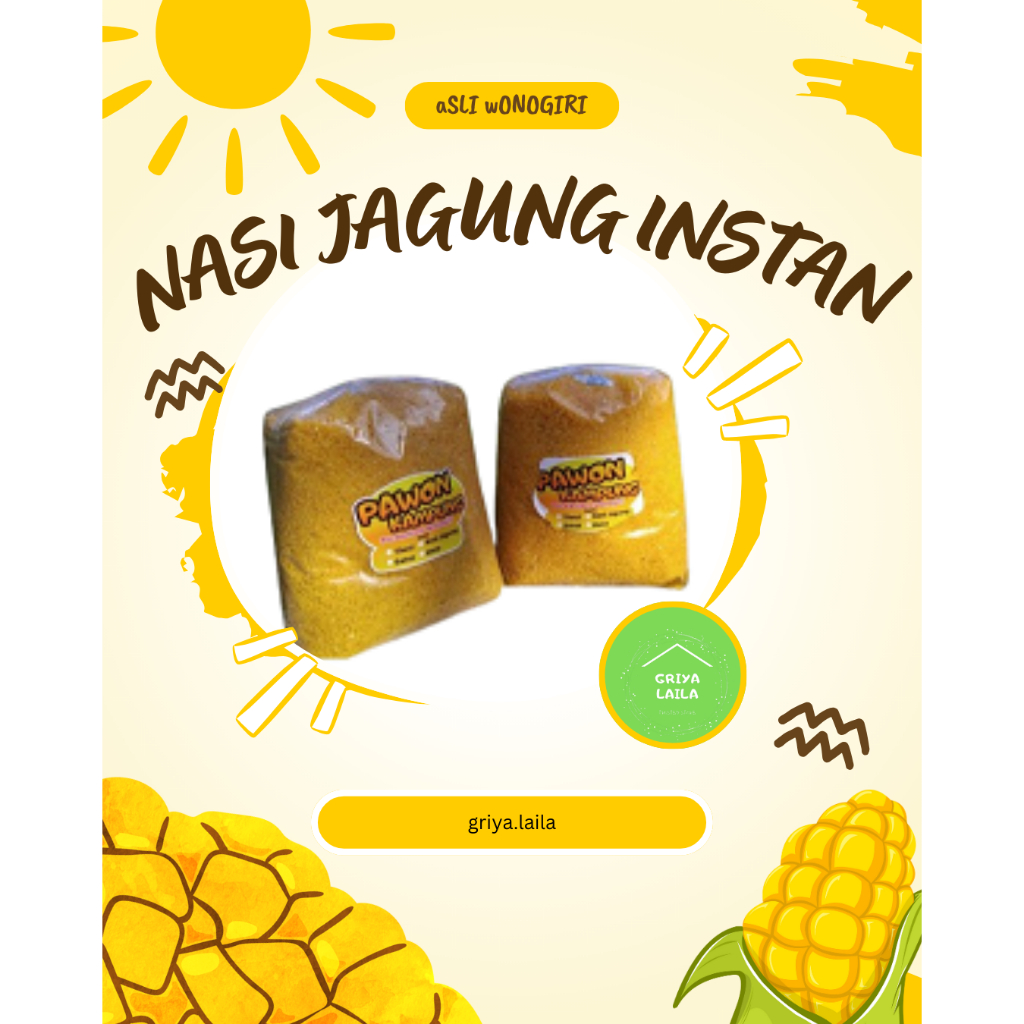 

Nasi Jagung Instant Asli Wonogiri