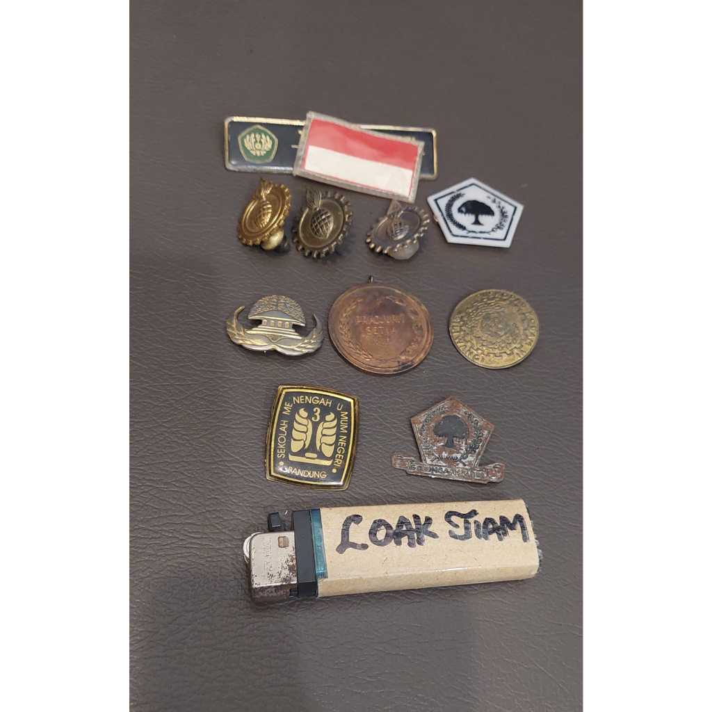 pin lencana vintage 11 buah