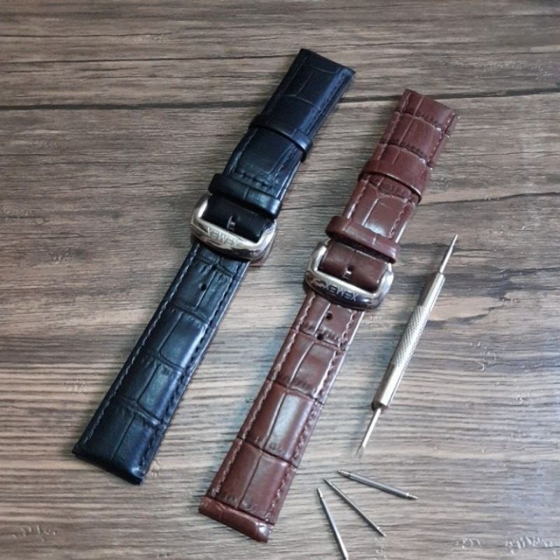 20mm Tali Jam OMEGA Moonswatch Strap Kulit Leather Omega Swatch
