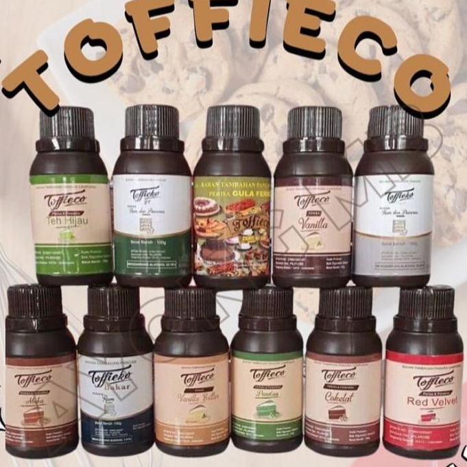 

TOFFIECO PASTA PERISA MAKANAN PANDAN COKLAT MOCCA RUM BAKAR REDVELVET 100ML