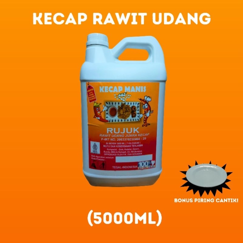 

Kecap RUJUK 7 Kg (5 Liter) Jerigen. Gluten Free, Non GMO, Kedelai Hitam Organik. Juara Lezat dan Hematnya.