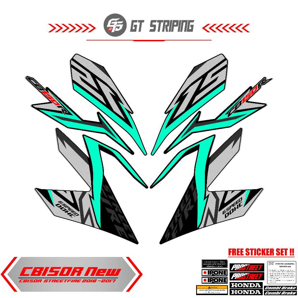 STRIPING CB150R NEW /MTF1 / STIKER STRIPING CB150R BARU / STRIPING SET CB150R NEW / STIKER POLET LIS