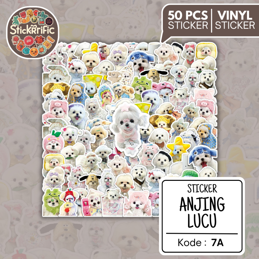 

Sticker Anjing Imut Isi 50pcs - Stiker Hewan Lucu Aesthetic untuk Dekorasi Laptop, Koper, Buku, Scrapbook, dan Motor 7A
