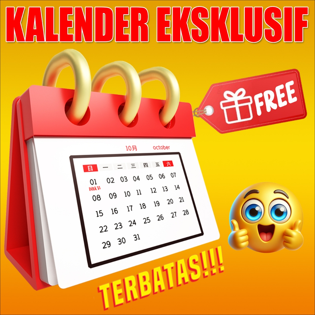 

【HADIAH GRATIS】BONUS KALENDER TERBARU 2025 EKSKLUSIF SETIAP PEMBELIAN PRODUK TERTENTU MBERAH STORE
