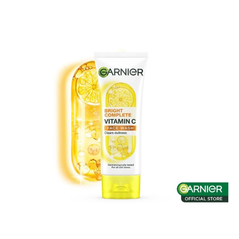 Garnier Bright Complete Pembersih Wajah Vitamin C + Lemon / Garnier Facial Foam Cuci Muka Complete 1