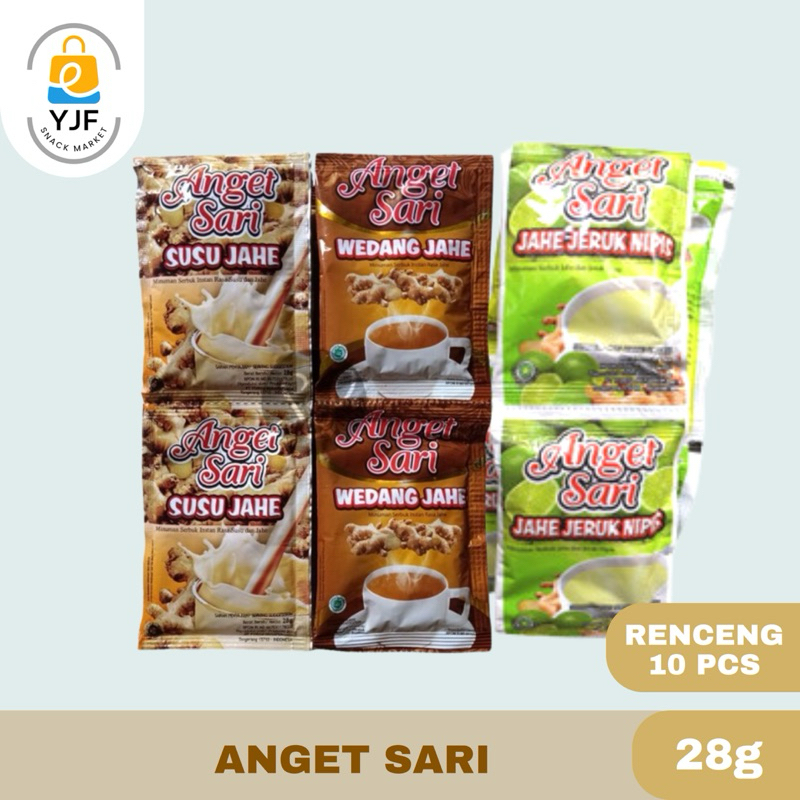 

Anget Sari RENCENG Wedang Jahe / Susu Jahe / Jeruk Nipis Anget Sari - 10PCS X 28g