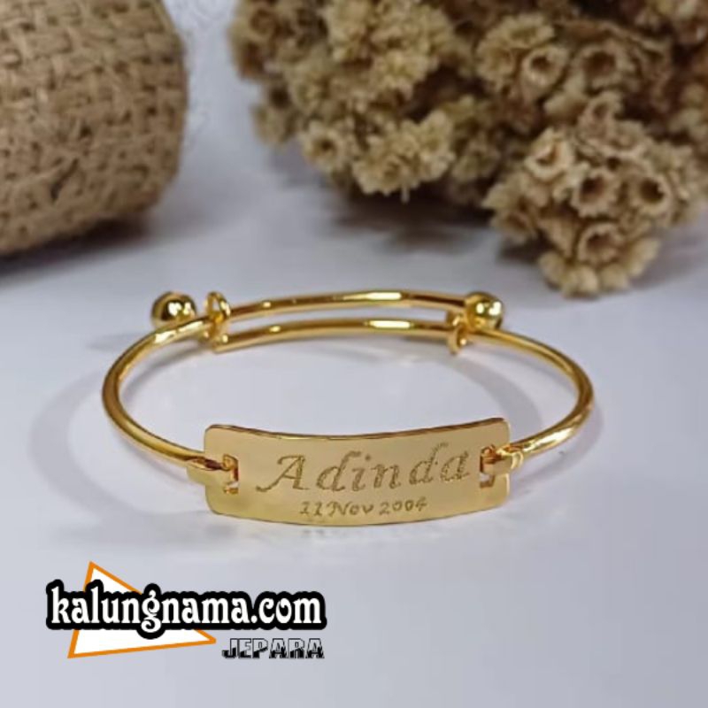 gelang ukir nama gelang nama lapis emas gelang nama