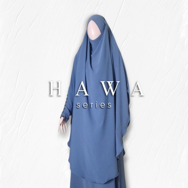 HAWA SERIES - French Khimar Instan Jumbo Long Oval Bahan Malika Arabian Premium | FK Instan | FK Kar