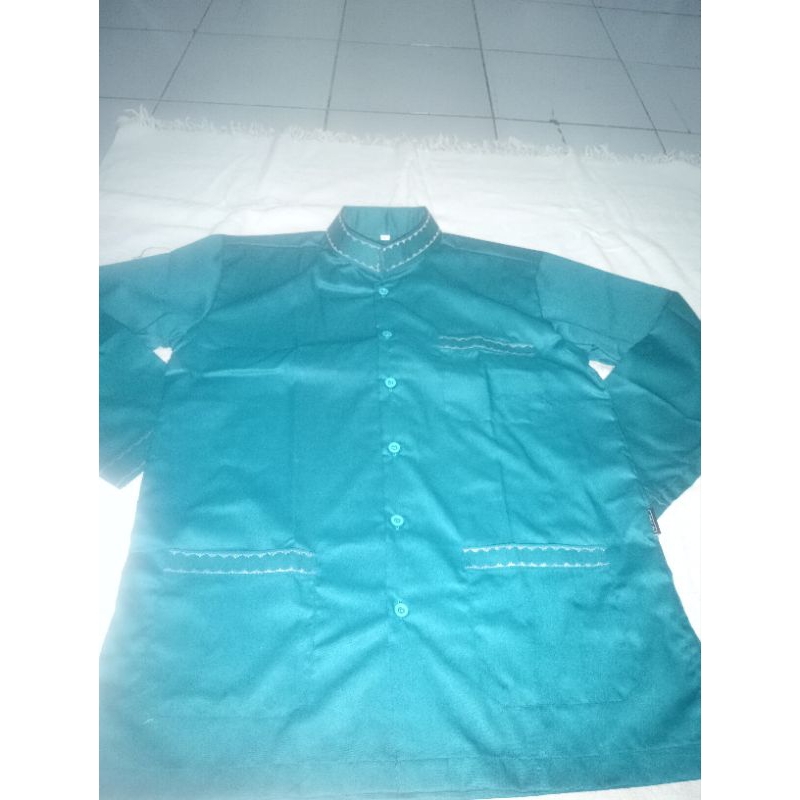 Baju koko premium baju koko toska turquoise Baju koko lengan panjang baju koko haibah baju pakaian m