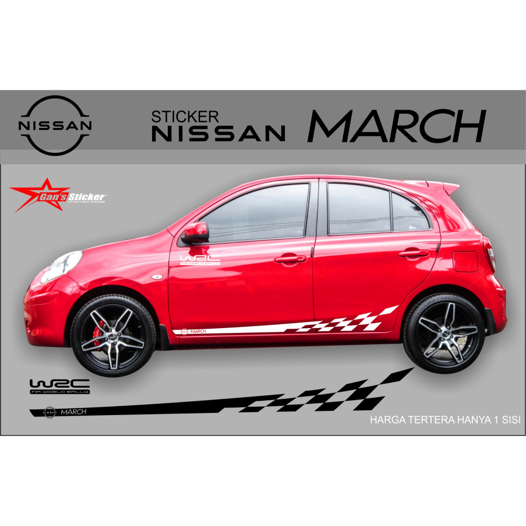 STICKER NISSAN MARCH AKSAESORIS NISSAN MARCH STICKER PINTU NISSAN MARCH