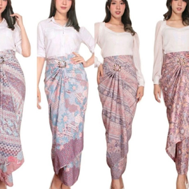 KI3 5 Motif Rok lilit batik modern motif  kain batik floral  rok serut batik  Rok Batik Bawahan Keba