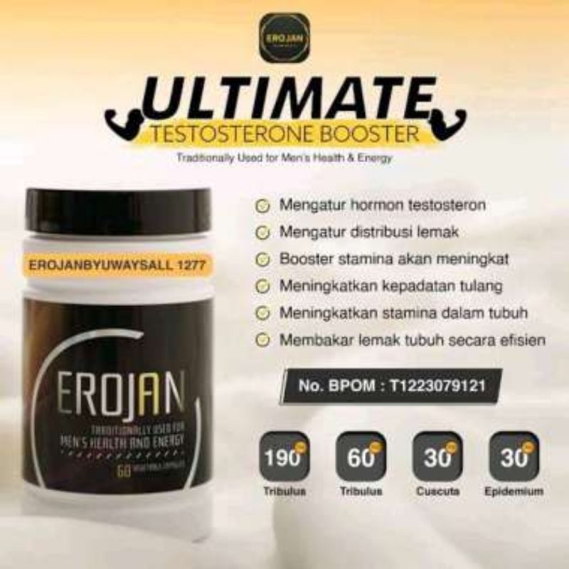 Erojan Welleous Suplemen Multivitamin Testoteron Booster Fitnes Pria Testoteron Asli Original