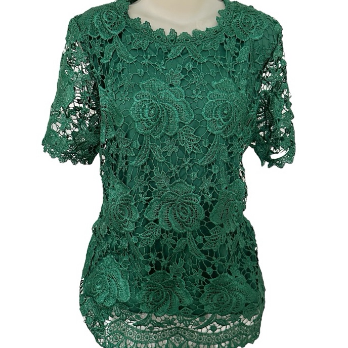 Eksklusif 5222 KILAP XL XXL XXXL ATASAN BLOUSE BAJU BRUKAT BROKAT RENDA PAKAIAN WANITA KONDANGAN TRA